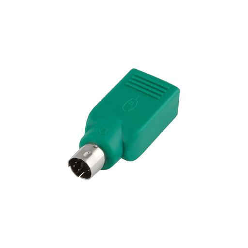 Переходник USB PS/2 (m) - USB A(f), зеленый фото 1
