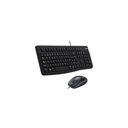Комплект (клавиатура+мышь) Logitech MK120, USB, проводной, заводское нанесение кириллицы, черный [920-002561] фото 1