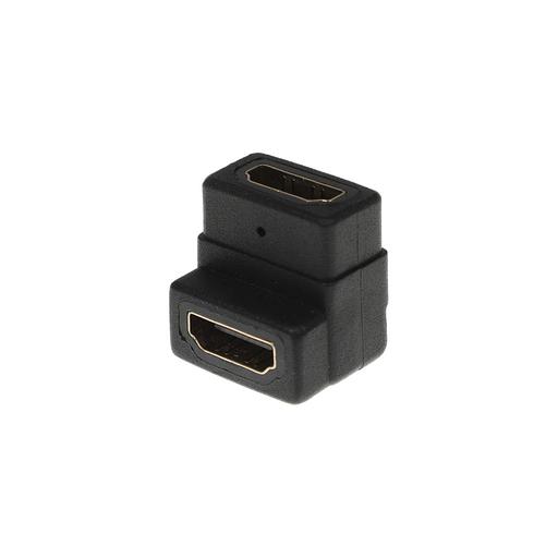 Адаптер аудио-видео HDMI (f) - HDMI (f) (Г-образный), черный фото 1