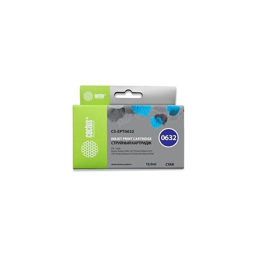 Картридж Cactus CS-EPT0632, T0632, голубой / CS-EPT0632 фото 1