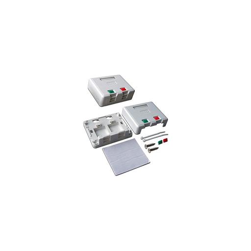 Коробка настенная Lanmaster (LAN-SA2/S-WH) 2xKeystone серый фото 1