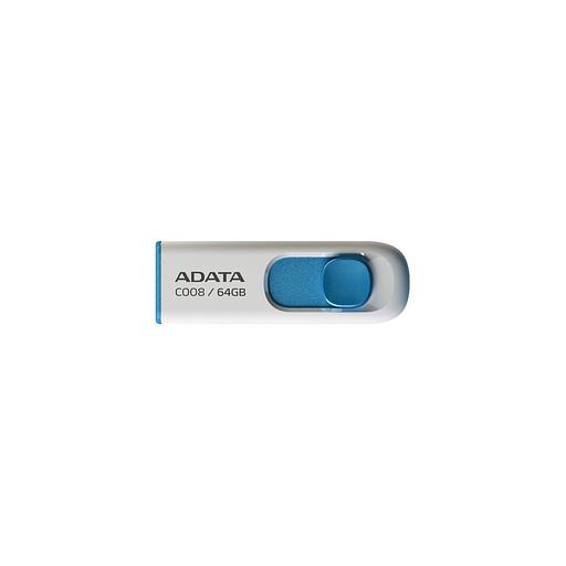 Флешка USB A-Data Classic C008 64ГБ, USB2.0, синий и белый [ac008-64g-rwe] фото 1