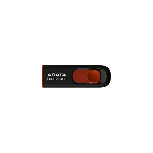 Флешка USB A-Data Classic C008 64ГБ, USB2.0, красный и черный [ac008-64g-rkd] фото 1