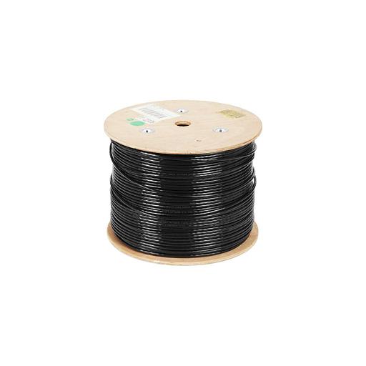 Кабель сетевой UTP, кат.5E, 305м, 4 пары, 0.50мм, алюминий омедненный, одножильный, черный фото 1