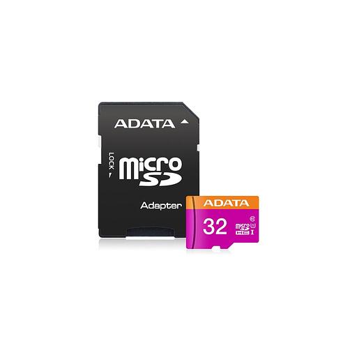 Карта памяти microSDHC UHS-I U1 A-Data 32 ГБ, Class 10, AUSDH32GUICL10-RA1, 1 шт., переходник SD фото 1