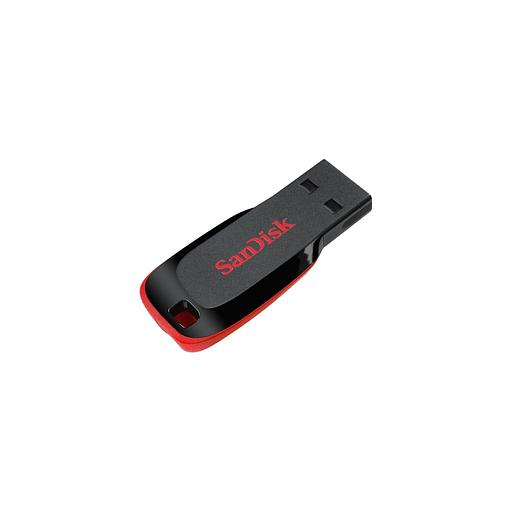 Флешка USB Sandisk Cruzer Blade 64ГБ, USB2.0, черный и красный [sdcz50-064g-b35] фото 1