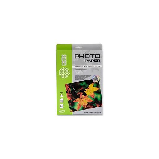 Фотобумага Cactus CS-MA4170100, A4, для струйной печати, 100л, 170г/м2, белый, покрытие матовое фото 1