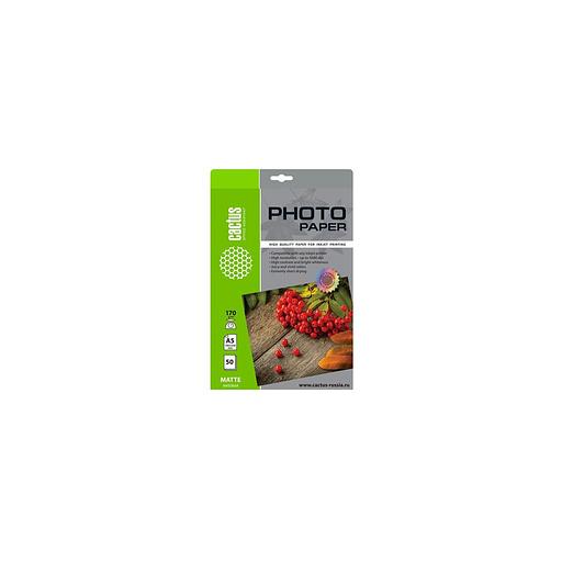 Фотобумага Cactus CS-MA517050, A5, для струйной печати, 50л, 170г/м2, белый, покрытие матовое фото 1