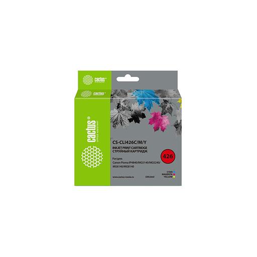 Картридж Cactus CS-CLI426C/M/Y, CLI-426, голубой / пурпурный / желтый / CS-CLI426C/M/Y фото 1