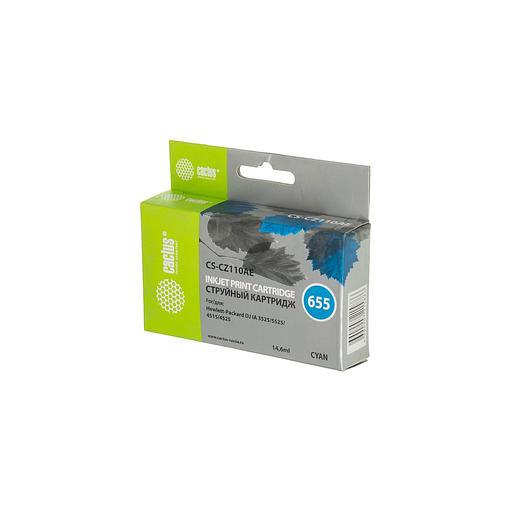 Картридж Cactus CS-CZ110AE, №655, голубой / CS-CZ110AE фото 1