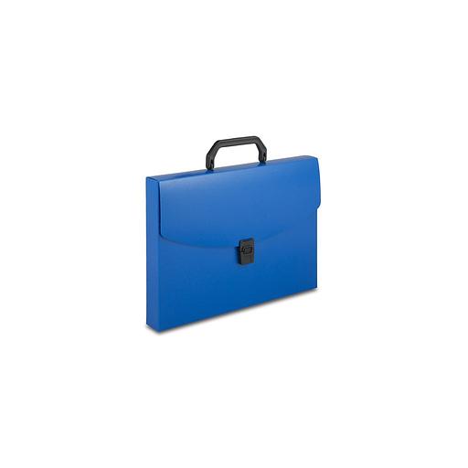 Портфель Бюрократ -BPP01BLUE, 1 отд., A4, пластик, 0.7мм, синий фото 1