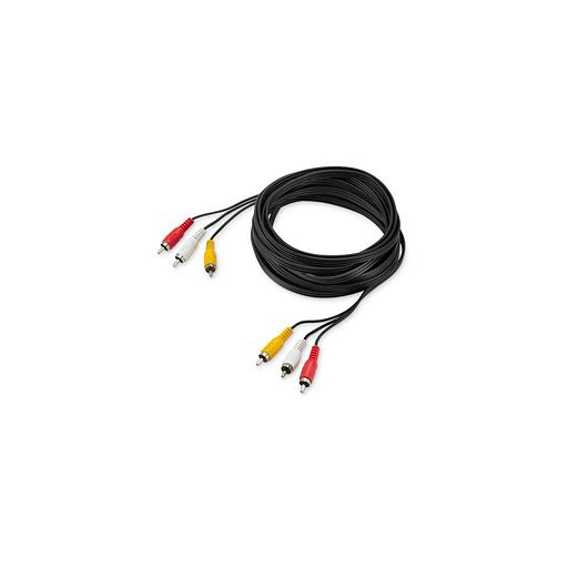 Кабель соединительный аудио-видео Buro 3хRCA (m) - 3хRCA (m), 5м, черный [baac027-5] фото 1