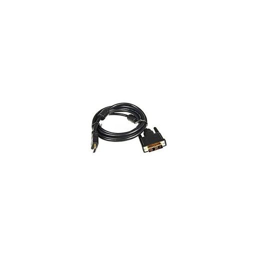 Кабель Buro HDMI (m) - DVI-D (m), GOLD, ферритовый фильтр, 5м, черный [hdmi-19m-dvi-d-5m] фото 1