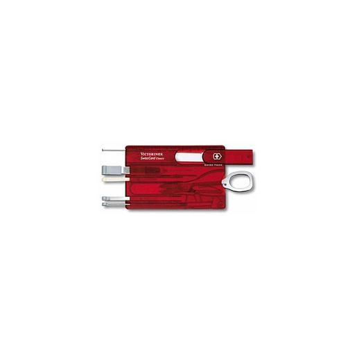 Швейцарская карта Victorinox SwissCard Classic, красный полупрозрачный, коробка подарочная [0.7100.t] фото 1