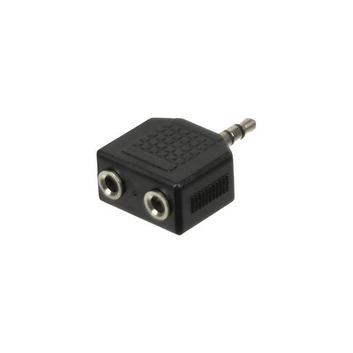 Адаптер аудио NingBo Headphone Splitter, 2xJack 3.5 (f) - Jack 3.5 (m), черный [jaaa095-b] фото 1