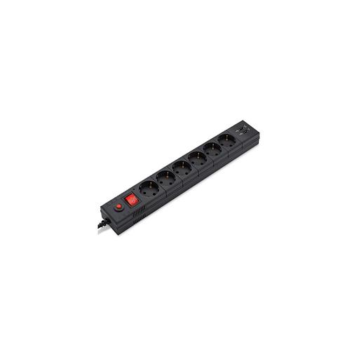 Сетевой фильтр Buro BU-SP3_USB_2A-B, 3м, черный фото 1