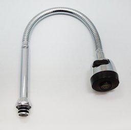 Гибкий излив смесителя мойки с 2-х режимным аэратором ХРОМ фото 1