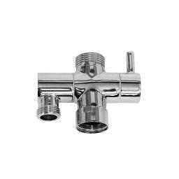 Переключатель на душ латун керам HS1004 1/2*3/4*3/4 фото 1