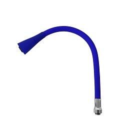 Гибкий излив смесителя мойки силиконовый с 2-х режимным аэратором СИНИЙ фото 1