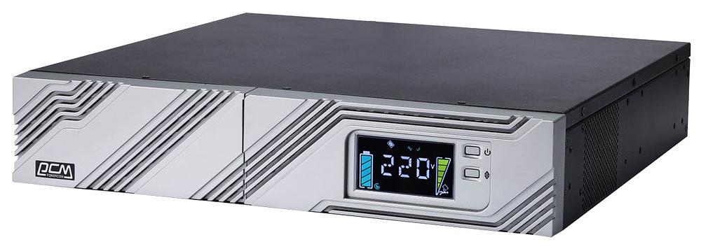 ИБП SRT-1500A, линейно-интерактивный, 1500ВА, 1350Вт, LCD, Rack/Tower, 8 розеток IEC320 C13 с резервным питанием, USB, RS-232, слот под SNMP карту, EPO, защита RJ45, ШхГхВ 428х563х84мм., вес 24кг. Powercom Smart Rack&SPR-1500A LCD (SRT-1500A LCD) фото 1