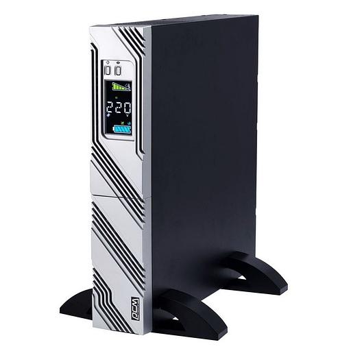 ИБП SRT-2000A, линейно-интерактивный, 2000ВА, 1800Вт, LCD, Rack/Tower, 8 розеток IEC320 C13 и 1 розетка C19 с резервным питанием, USB, RS-232, слот под SNMP карту, EPO, защита RJ45, ШхГхВ 428х563х84мм., вес 27.5кг. PowerCom Smart King RT SRT-2000A LCD фото 2