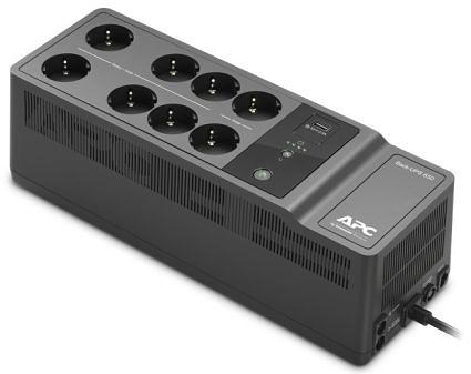 ИБП APC Back-UPS 650ВА, 400ватт, 230В, 6 розеток с батарейной защитой и 2 с сетевой фильтрацией, порт для зарядки USB Type-C and A, черный APC by Schneider Electric APC Back-UPS 650VA (BE650G2-RS) фото 1
