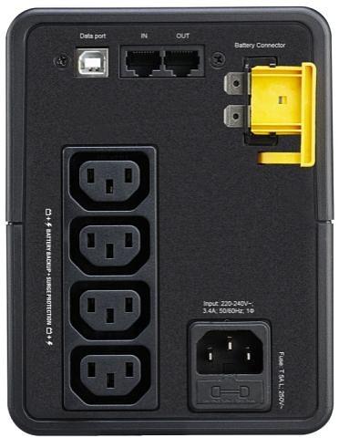 Источник бесперебойного питания Back-UPS 750 ВА, 410 Вт, линейно-интерактивный, автоматическое регулирование напряжения, 140-300 В, USB, (4) розетки IEC C13 батарейное резервирование, входное подключение кабелем IEC C14 1,2 м, размеры (В x Ш x Г) 160 x 1 фото 4