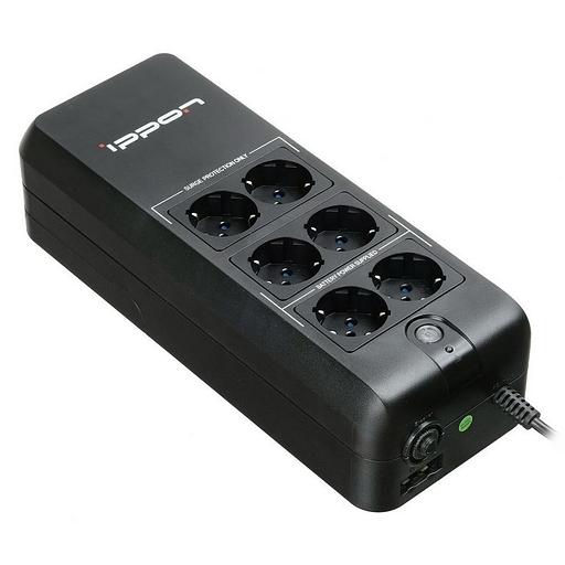 Источник бесперебойного питания Ippon Back Verso 600 300Вт 600ВА черный фото 1