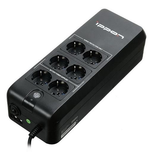 Источник бесперебойного питания Ippon Back Verso 600 300Вт 600ВА черный фото 2