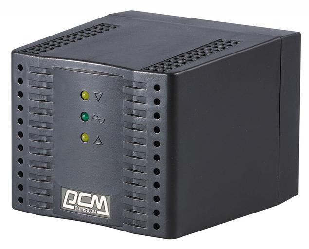 Стабилизатор напряжения Powercom TCA-1200 600Вт 1200ВА черный фото 1