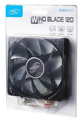Вентилятор Deepcool WIND BLADE 120 120x120x25mm 3-pin 4-pin (Molex)26dB LED Ret фото 3