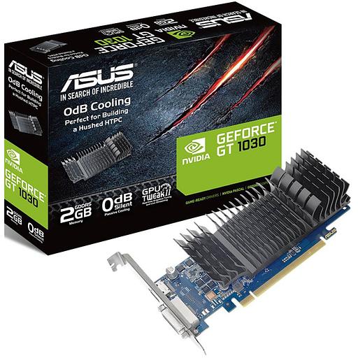 Видеокарта Asus PCI-E GT1030-SL-2G-BRK NVIDIA GeForce GT 1030 2048Mb 64 GDDR5 1228/6008 DVIx1/HDMIx1/HDCP Ret low profile фото 1