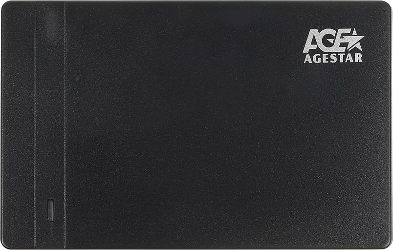 Внешний корпус для HDD/SSD AgeStar 3UB2P3 SATA III пластик черный 2.5" фото 1