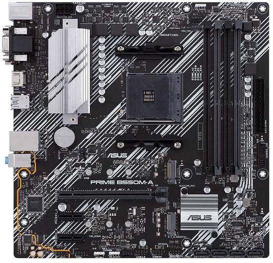 Материнская плата Asus PRIME B550M-A Soc-AM4 AMD B550 4xDDR4 mATX AC`97 8ch(7.1) GbLAN RAID+VGA+DVI+HDMI фото 1