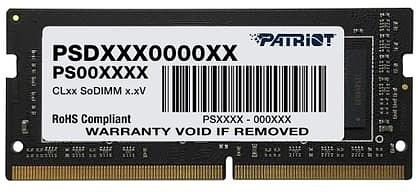 Память DDR4 4Gb 2666MHz Patriot PSD44G266681S RTL PC4-21300 CL19 SO-DIMM 260-pin 1.2В single rank фото 1