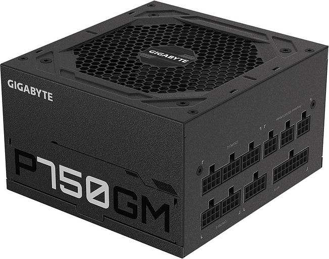 Блок питания Gigabyte ATX 750W GP-P750GM 80+ gold 24+2x(4+4) pin APFC 120mm fan 8xSATA Cab Manag RTL фото 1