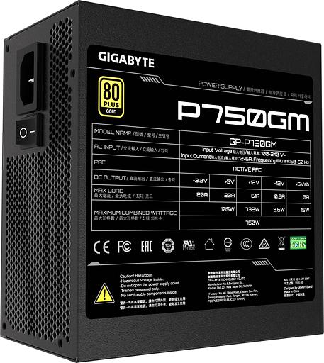 Блок питания Gigabyte ATX 750W GP-P750GM 80+ gold 24+2x(4+4) pin APFC 120mm fan 8xSATA Cab Manag RTL фото 5