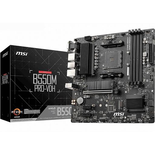 Материнская плата MSI B550M PRO-VDH Soc-AM4 AMD B550 4xDDR4 mATX AC`97 8ch(7.1) GbLAN RAID+VGA+HDMI+DP фото 1