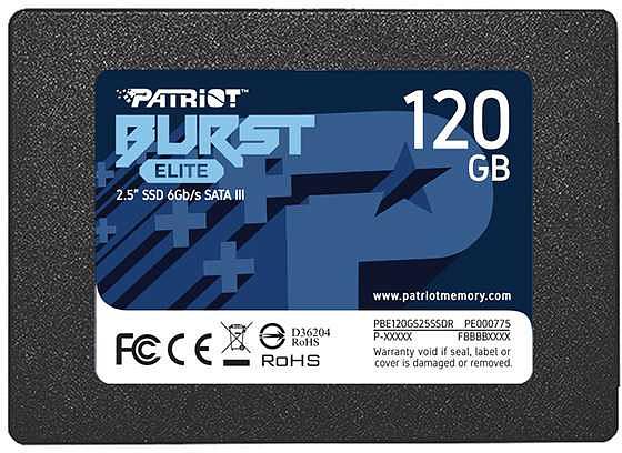 Накопитель SSD Patriot SATA III 120Gb PBE120GS25SSDR Burst Elite 2.5" фото 1