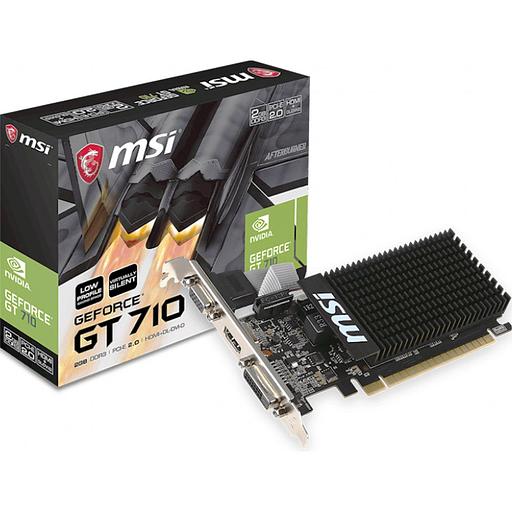 Видеокарта MSI PCI-E GT 710 2GD3H LP nVidia GeForce GT 710 2048Mb 64bit DDR3 954/1600 DVIx1/HDMIx1/CRTx1/HDCP Ret low profile фото 1