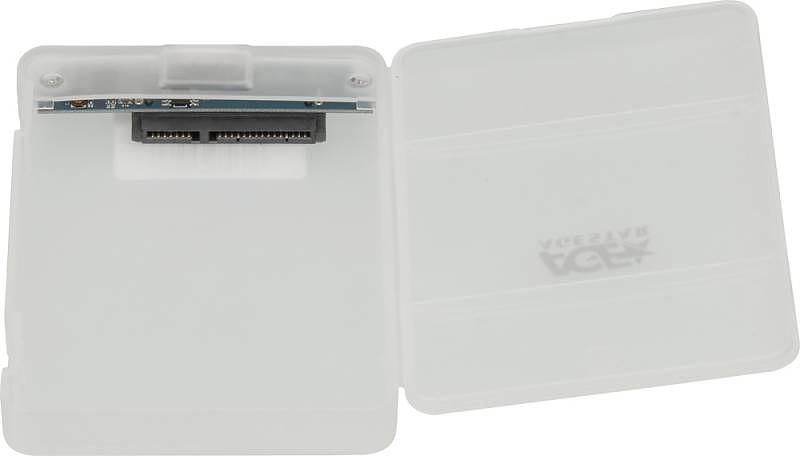 Внешний корпус для HDD/SSD AgeStar 31UBCP3 SATA пластик белый 2.5" фото 4