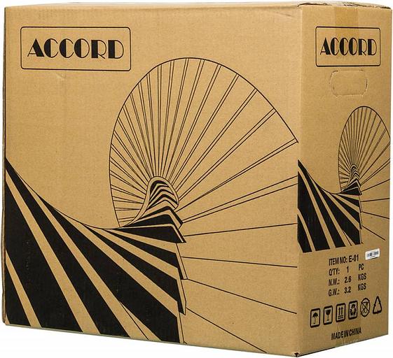 Корпус Accord E-01 черный без БП ATX 1x80mm 1x92mm 2x120mm 2xUSB2.0 1xUSB3.0 audio фото 9