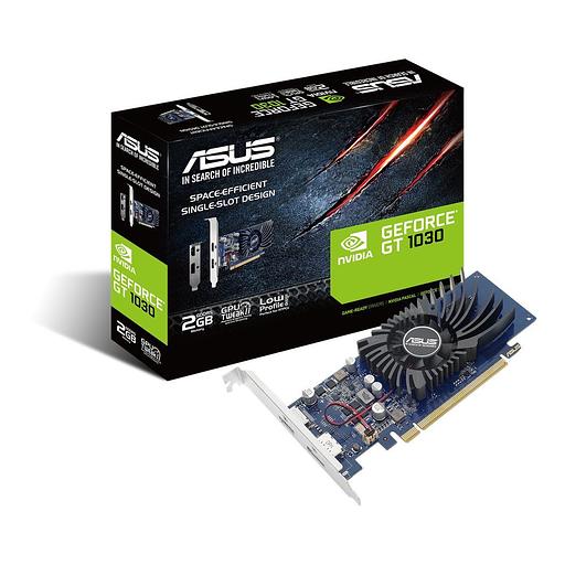 Видеокарта Asus PCI-E GT1030-2G-BRK nVidia GeForce GT 1030 2048Mb 64bit GDDR5 1228/6008/HDMIx1/DPx1/HDCP Ret low profile фото 1