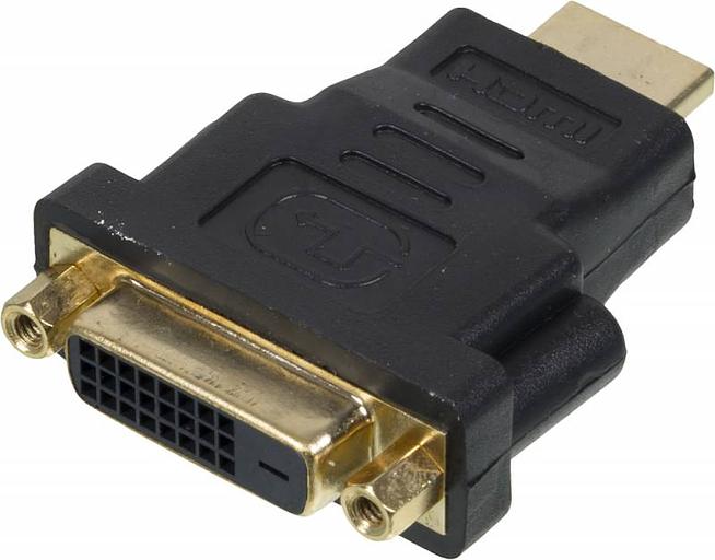 Переходник Ningbo CAB NIN HDMI(M)/DVI-D(F) HDMI (m) DVI-D (f) черный фото 1