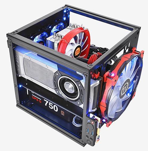Корпус Thermaltake Core V1 черный без БП miniITX 1x200mm 2xUSB3.0 audio bott PSU фото 5