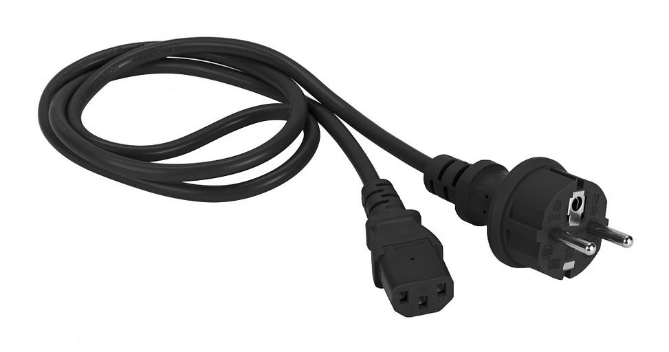 Кабель Lanmaster LAN-PP13/SH-1.8-BK IEC C13 Shuko 1.8м (упак.:1шт) фото 1