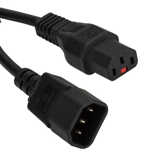 Кабель Lanmaster LAN-PP13/14-3.0-BK IEC C13 IEC C14 3м (упак.:1шт) фото 1