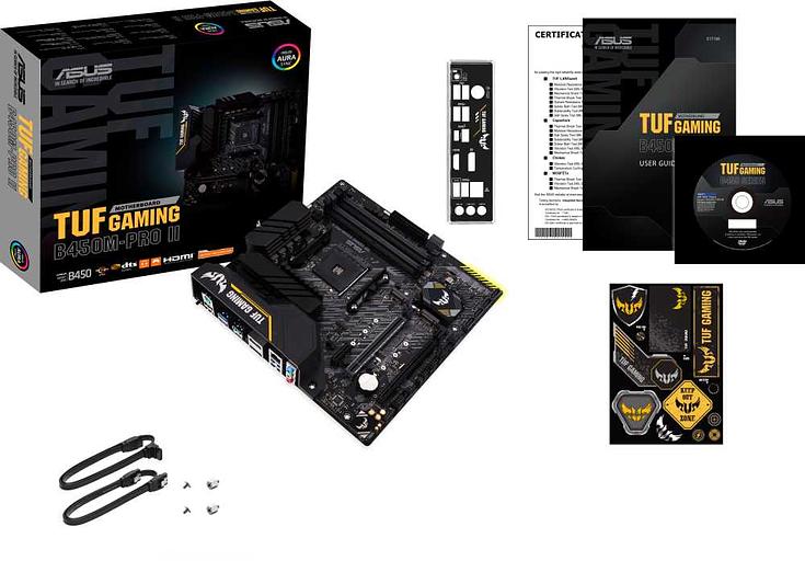 Материнская плата Asus TUF GAMING B450M-PRO II Soc-AM4 AMD B450 4xDDR4 mATX AC`97 8ch(7.1) GbLAN RAID+HDMI+DP фото 4