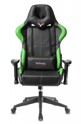Кресло игровое Бюрократ VIKING 5 AERO черный/салатовый искусственная кожа с подголов. крестовина пластик фото 2