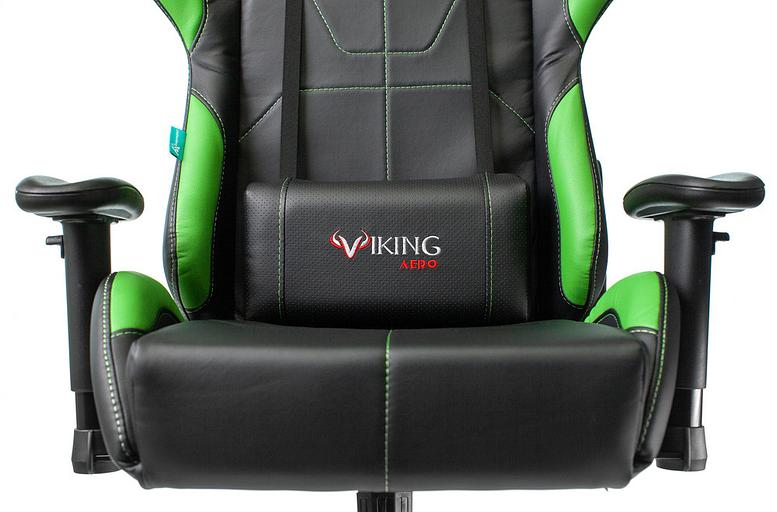 Кресло игровое Бюрократ VIKING 5 AERO черный/салатовый искусственная кожа с подголов. крестовина пластик фото 6